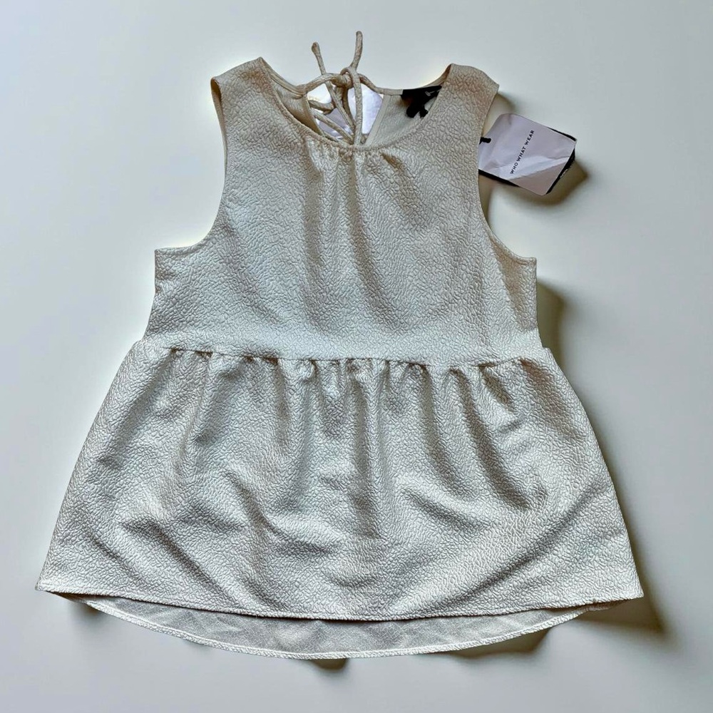Who What Wear Cream Textured Women’s Top